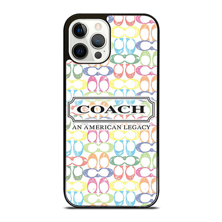 COACH NEW YORK LOGO AMERICAN LEGACY COLORFUL PATTERN iPhone 12 Pro Case Cover COACH NEW YORK LOGO AMERICAN LEGACY COLORFUL PATTERN iPhone 12 Pro Case Cover
