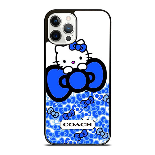 COACH NEW YORK LOGO HELLO KITTY BLUE TIE BOW iPhone 12 Pro Case Cover