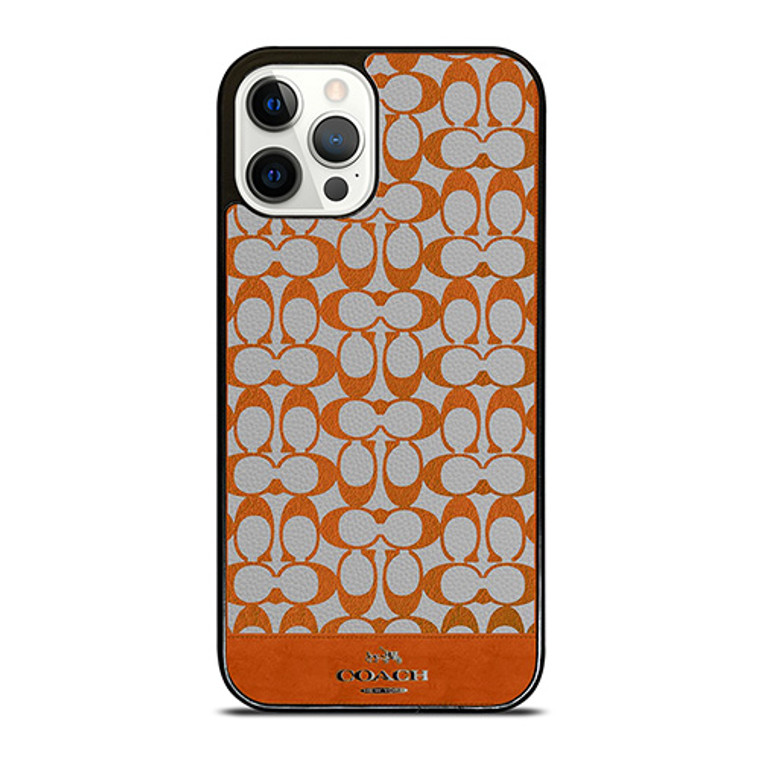COACH NEW YORK LOGO PATTERN ORANGE EMBLEM iPhone 12 Pro Case Cover