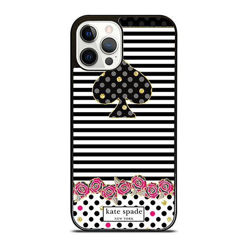 KATE SPADE NEW YORK LOGO STRIPES POLKADOTS iPhone 12 Pro Case Cover