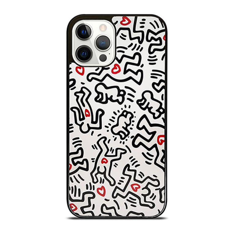 KEITH HARING ART HEART FIGURES iPhone 12 Pro Case Cover