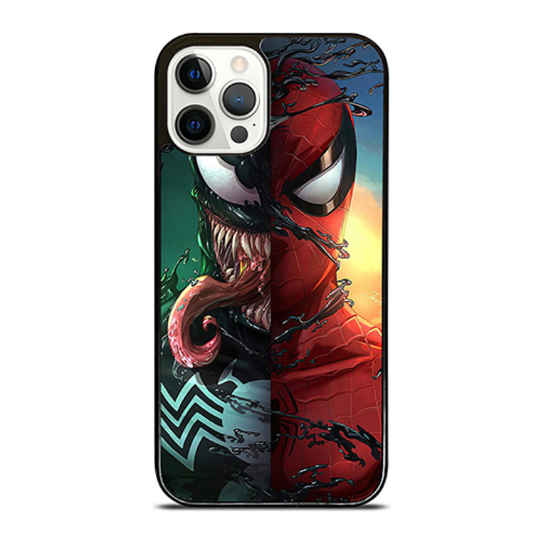 VENOM V SPIDERMAN FACE SUPERHERO MARVEL COMICS iPhone 12 Pro Case Cover