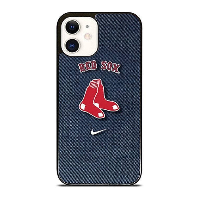 BOSTON RED SOX LOGO BASEBALL NIKE ICON ON JEANS iPhone 12 Case Cover BOSTON RED SOX LOGO BASEBALL NIKE ICON ON JEANS iPhone 12 Case Cover