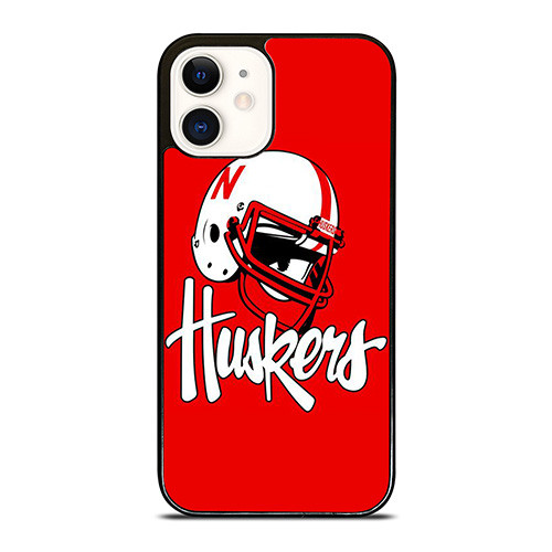 NEBRASKA HUSKERS LOGO UNIVERSITY FOOTBALL ICON iPhone 12 Case Cover