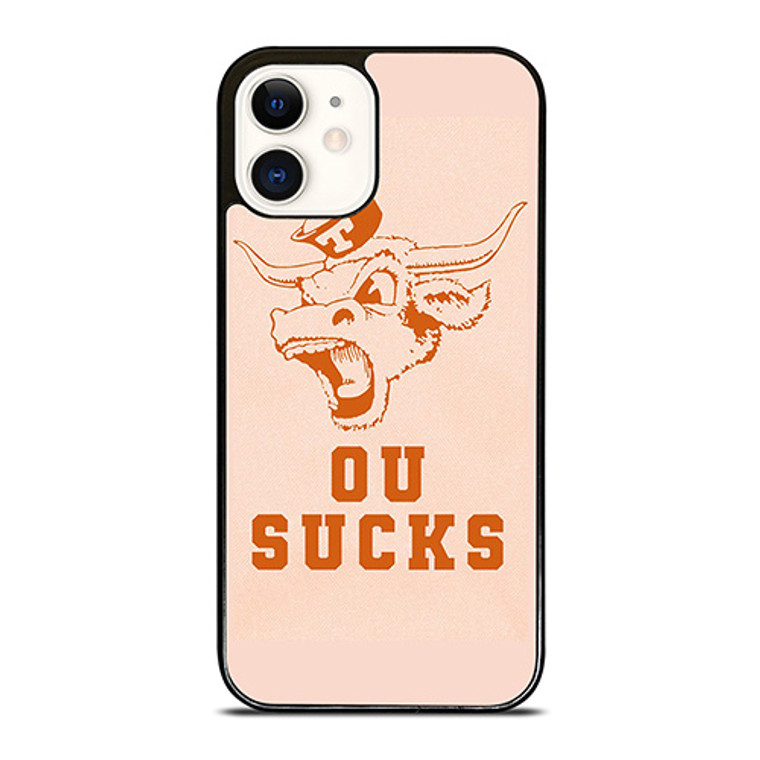 TEXAS LONGHORN ICON OU SUCKS LOGO FOOTBALL UNIVERSITY iPhone 12 Case Cover TEXAS LONGHORN ICON OU SUCKS LOGO FOOTBALL UNIVERSITY iPhone 12 Case Cover