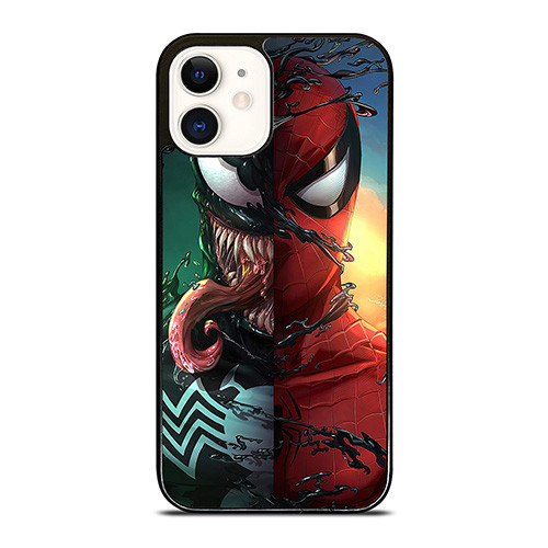 VENOM V SPIDERMAN FACE SUPERHERO MARVEL COMICS iPhone 12 Case Cover