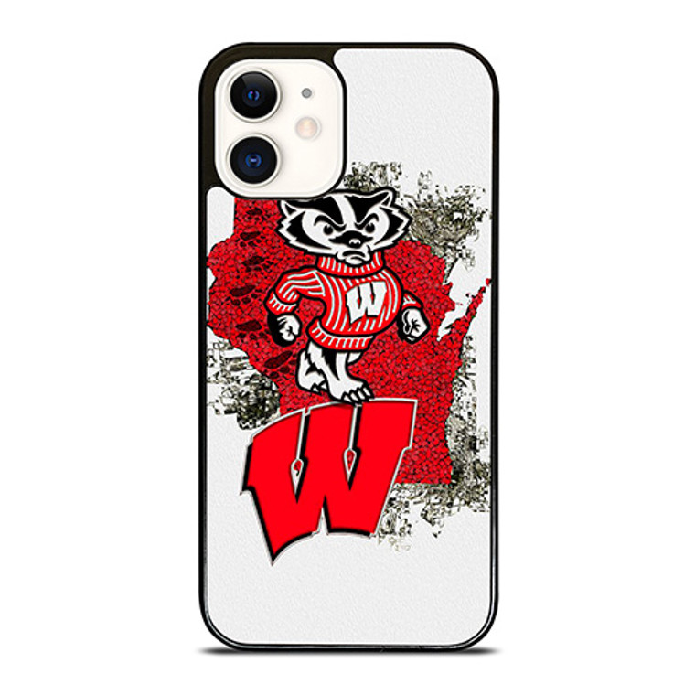 WISCONSIN BADGERS UNIVERSITY FOOTBALL LOGO iPhone 12 Case Cover