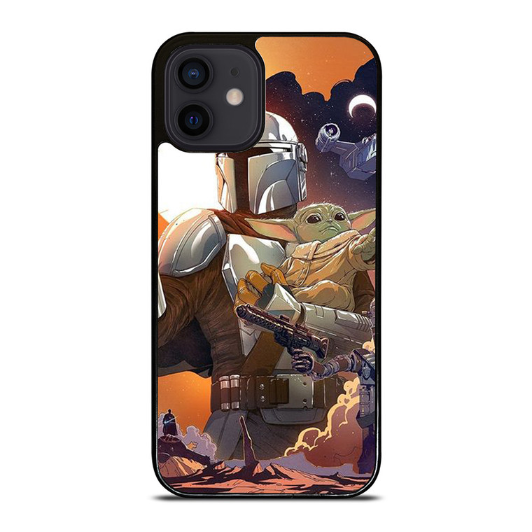 BABY YODA AND MANDALORIAN STAR WARS iPhone 12 Mini Case Cover