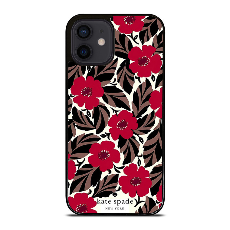 KATE SPADE NEW YORK LOGO RED ROSES iPhone 12 Mini Case Cover