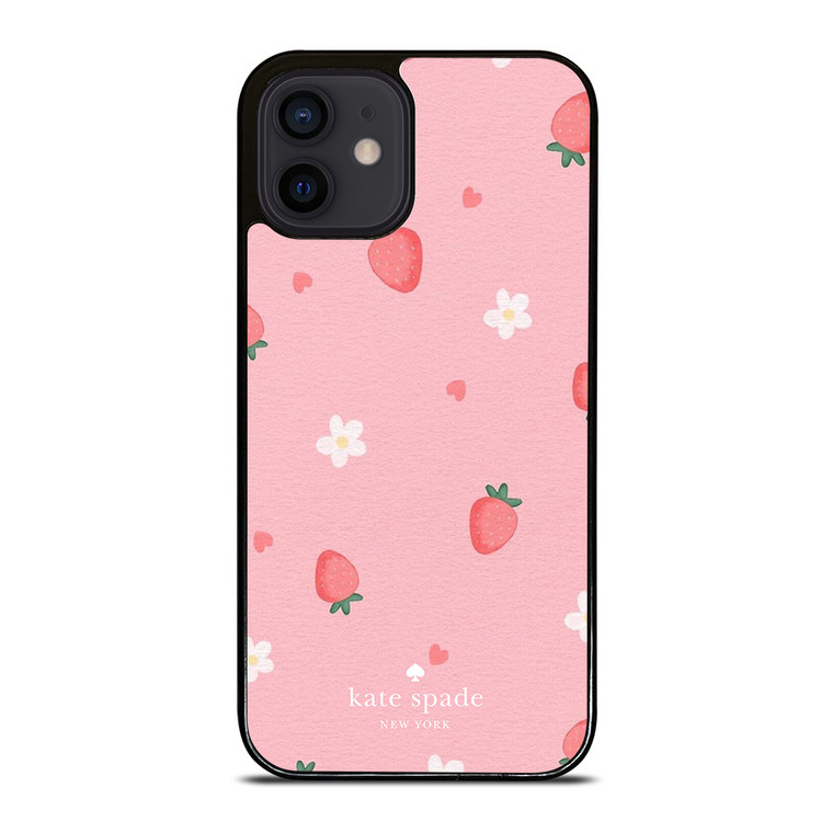 KATE SPADE NEW YORK LOGO STRAWBERRIES iPhone 12 Mini Case Cover
