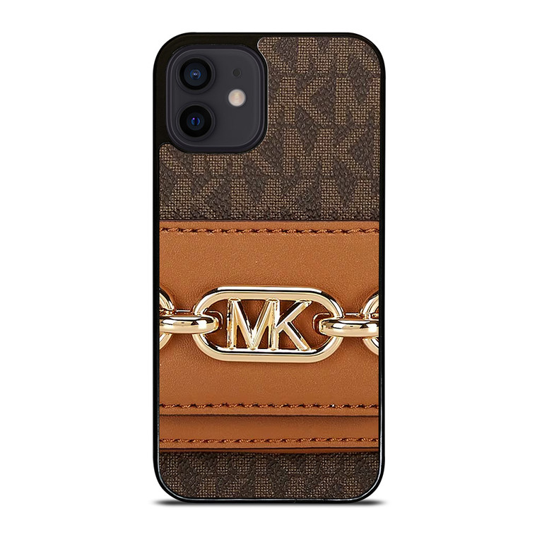 MICHAEL KORS MK LOGO BROWN BAG iPhone 12 Mini Case Cover