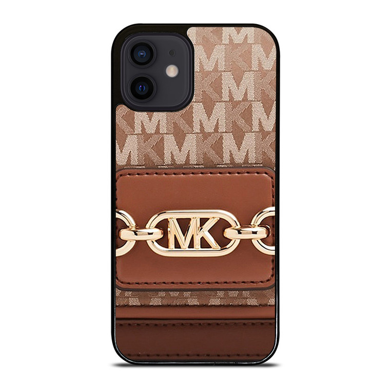 MK MICHAEL KORS LOGO BROWN BAG iPhone 12 Mini Case Cover