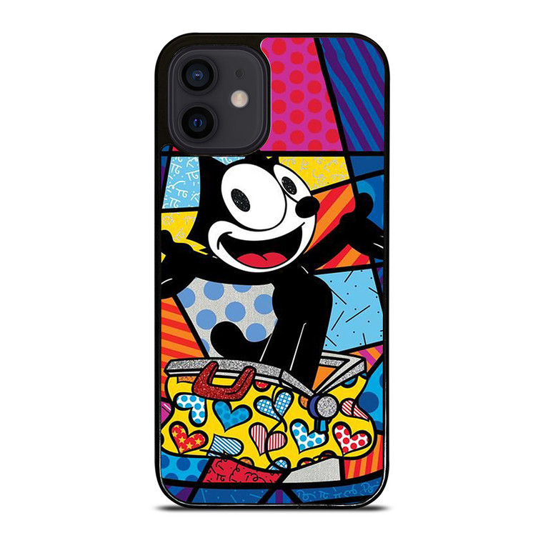 ROMERO BRITTO FELIX THE CAT ART iPhone 12 Mini Case Cover