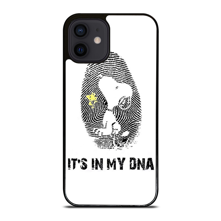 SNOOPY THE PEANUTS FINGER PRINT MY DNA iPhone 12 Mini Case Cover