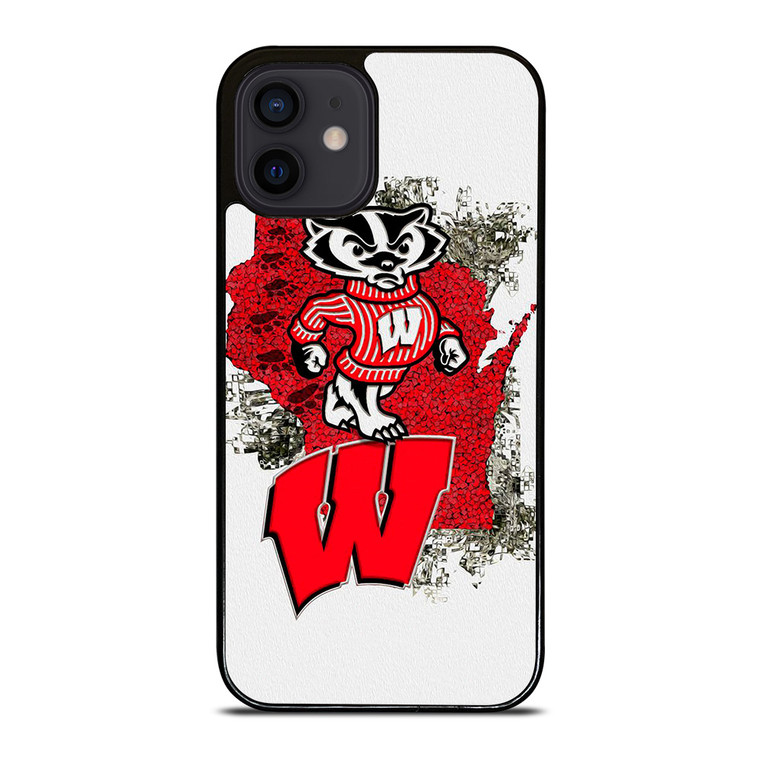 WISCONSIN BADGERS UNIVERSITY FOOTBALL LOGO iPhone 12 Mini Case Cover