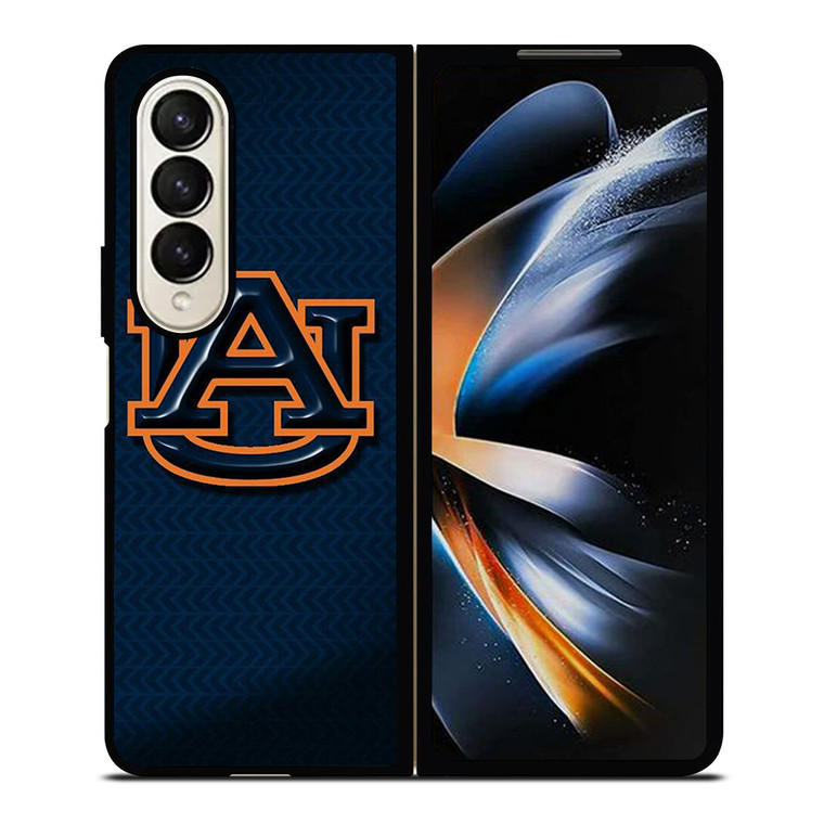 AUBRUN TIGERS FOOTBALL UNIVERSITY TEAM LOGO BLUE Samsung Galaxy Z Fold 4 Case Cover