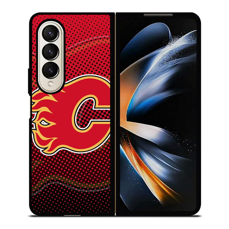 CALGARY FLAMES LOGO HOCKEY TEAM ICON Samsung Galaxy Z Fold 4 Case Cover