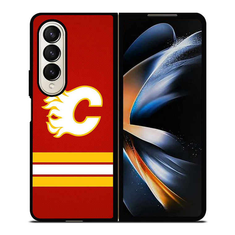 CALGARY FLAMES LOGO NHL HOCKEY TEAM ICON Samsung Galaxy Z Fold 4 Case Cover