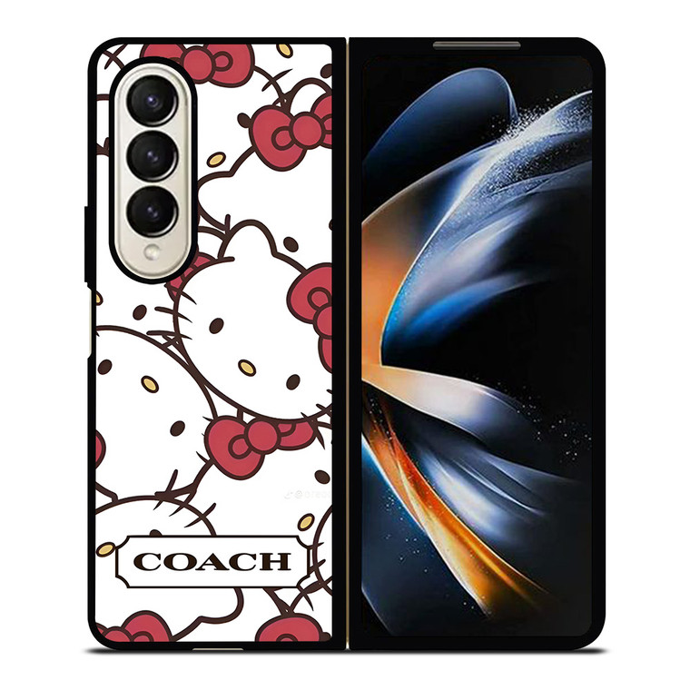 COACH NEW YORK HELLO KITTY FACE COLLAGE Samsung Galaxy Z Fold 4 Case Cover