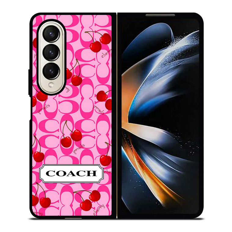 COACH NEW YORK LOGO CHERRY Samsung Galaxy Z Fold 4 Case Cover