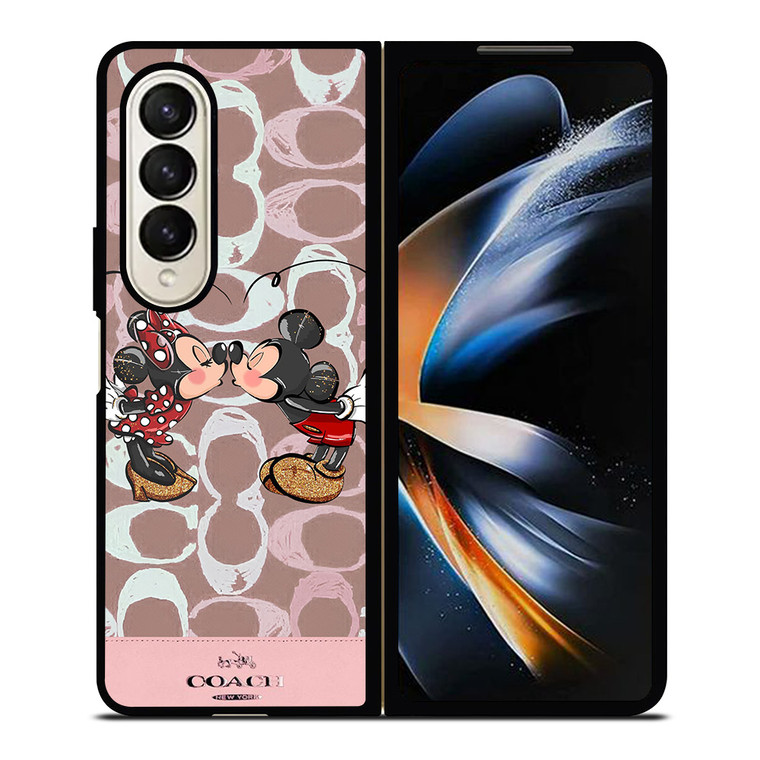 COACH NEW YORK LOGO MICKEY MINNIE MOUSE DISNEY KISS Samsung Galaxy Z Fold 4 Case Cover