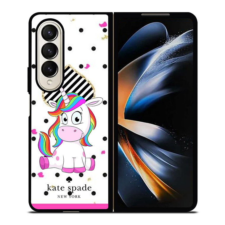 KATE SPADE NEW YORK LOGO CUTE UNICORN Samsung Galaxy Z Fold 4 Case Cover