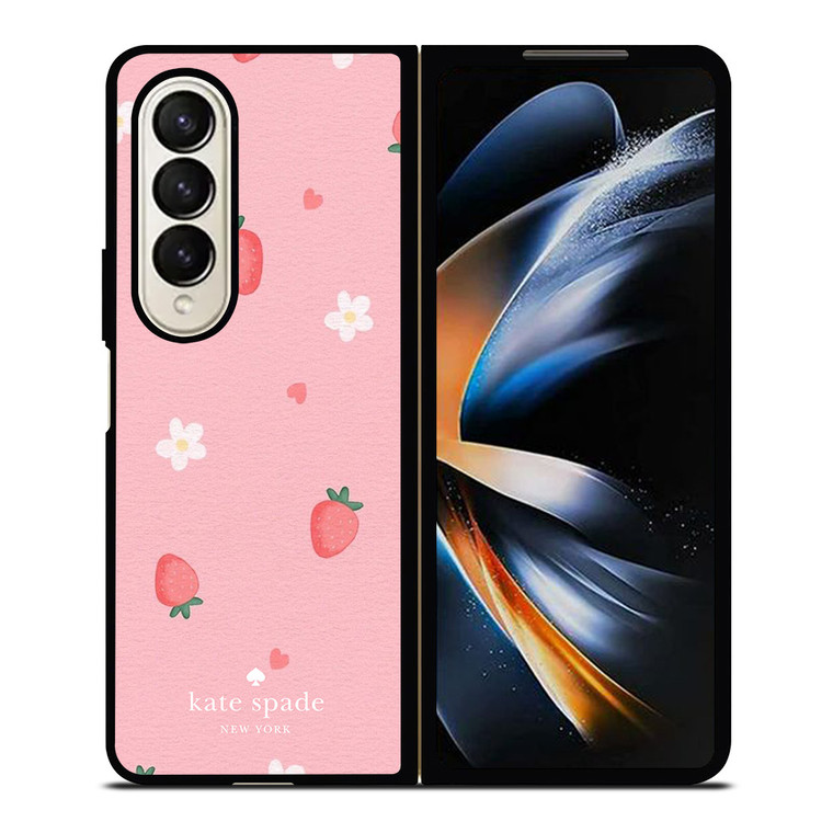 KATE SPADE NEW YORK LOGO STRAWBERRIES Samsung Galaxy Z Fold 4 Case Cover KATE SPADE NEW YORK LOGO STRAWBERRIES Samsung Galaxy Z Fold 4 Case Cover