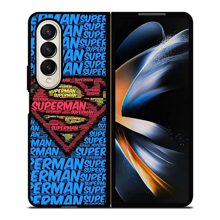SUPERMAN TYPOGRAPHY LOGO Samsung Galaxy Z Fold 4 Case Cover