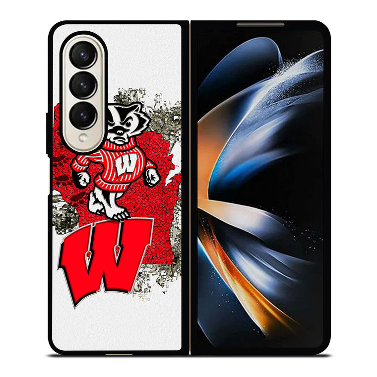 WISCONSIN BADGERS UNIVERSITY FOOTBALL LOGO Samsung Galaxy Z Fold 4 Case Cover