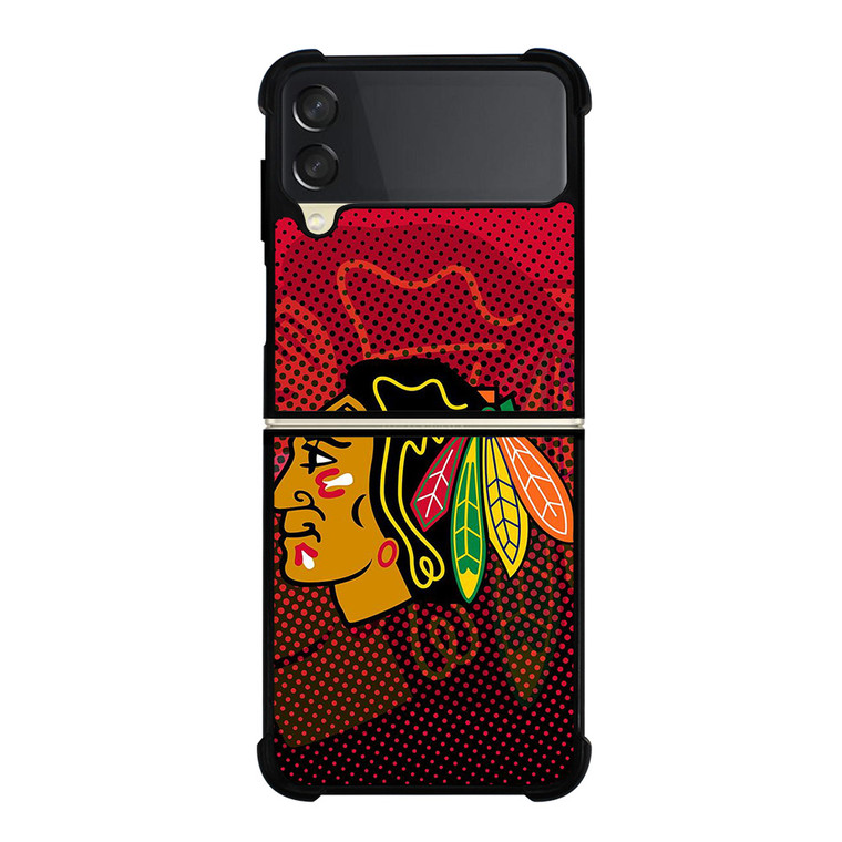CHICAGO BLACKHAWKS HOCKEY TEAM LOGO EMBLEM Samsung Galaxy Z Flip 3 Case Cover
