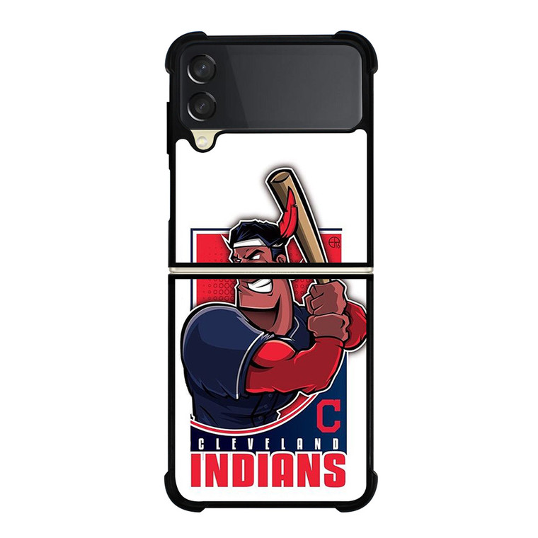 CLEVELAND INDIANS LOGO BASEBALL ICON Samsung Galaxy Z Flip 3 Case Cover