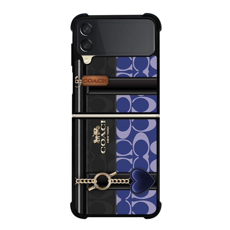 COACH NEW YORK LOGO BLUE BAG Samsung Galaxy Z Flip 3 Case Cover