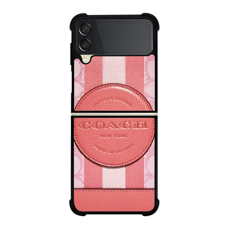 COACH NEW YORK LOGO PINK WALLET Samsung Galaxy Z Flip 3 Case Cover