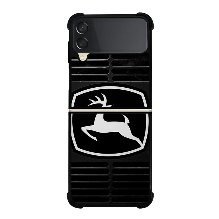 JOHN DEERE TRACTOR LOGO BLACK Samsung Galaxy Z Flip 3 Case Cover