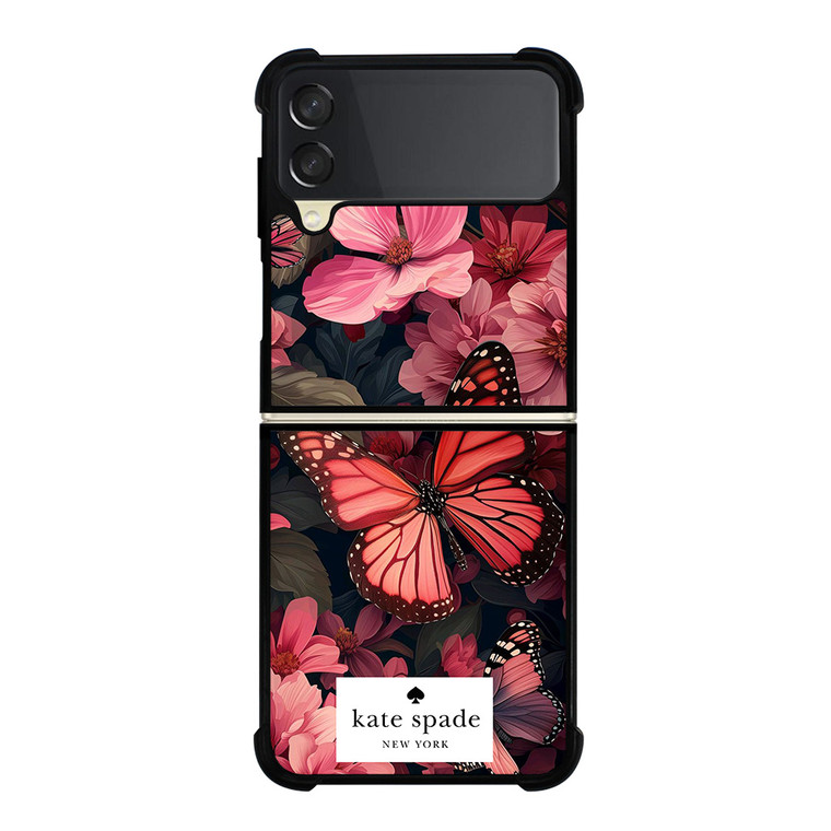 KATE SPADE NEW YORK FLOWER BUTTTERFLY Samsung Galaxy Z Flip 3 Case Cover