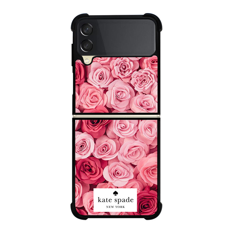 KATE SPADE NEW YORK ROSE PINK RED Samsung Galaxy Z Flip 3 Case Cover