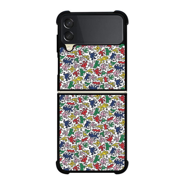 KEITH HARING ART COLORFUL FIGURES Samsung Galaxy Z Flip 3 Case Cover