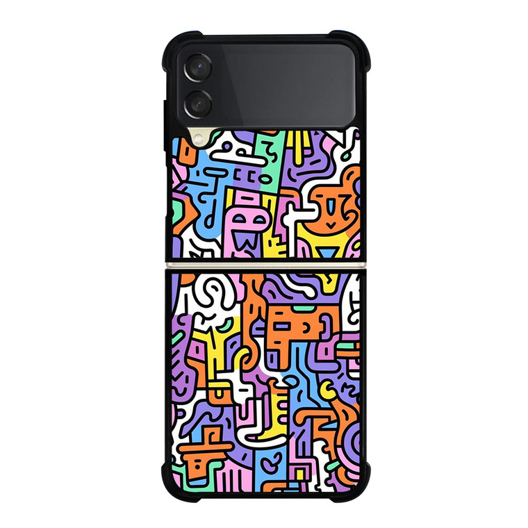 KEITH HARING ART COLORFUL STYLE Samsung Galaxy Z Flip 3 Case Cover