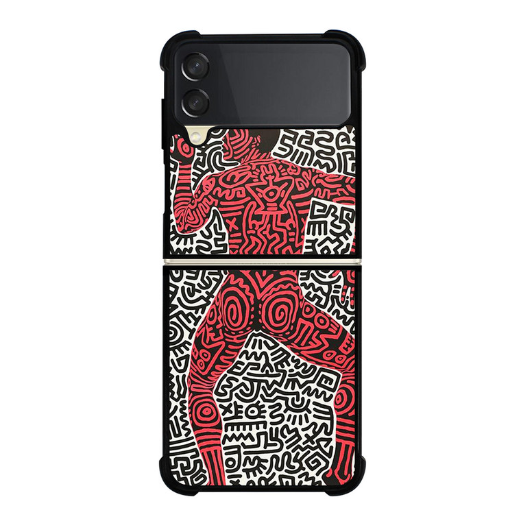 KEITH HARING ART INTO 84 Samsung Galaxy Z Flip 3 Case Cover