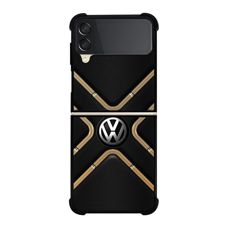 VOLKSWAGEN VW LOGO CARBON ICON Samsung Galaxy Z Flip 3 Case Cover