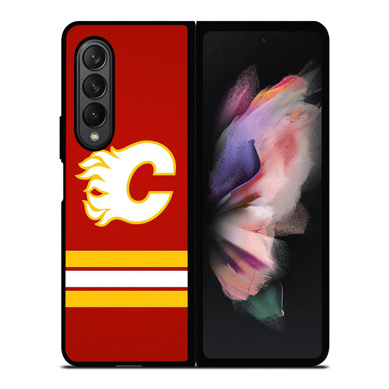 CALGARY FLAMES LOGO NHL HOCKEY TEAM ICON Samsung Galaxy Z Fold 3 Case Cover