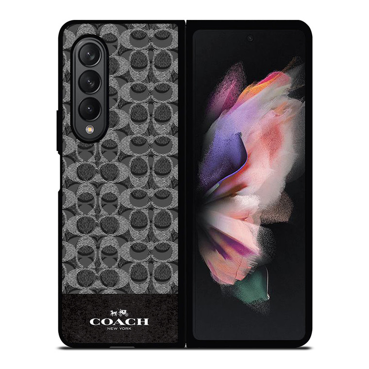 COACH NEW YORK LOGO DARK GREY Samsung Galaxy Z Fold 3 Case Cover