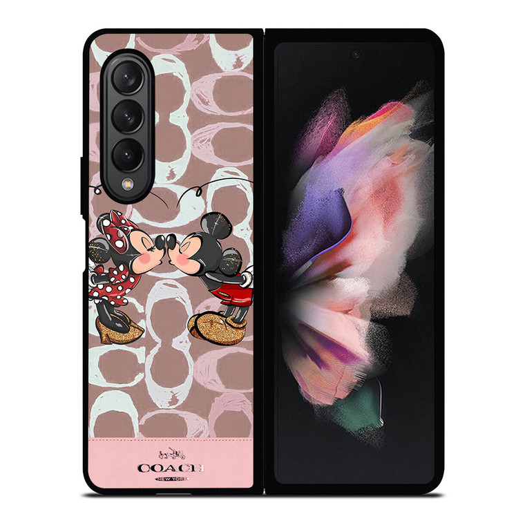 COACH NEW YORK LOGO MICKEY MINNIE MOUSE DISNEY KISS Samsung Galaxy Z Fold 3 Case Cover