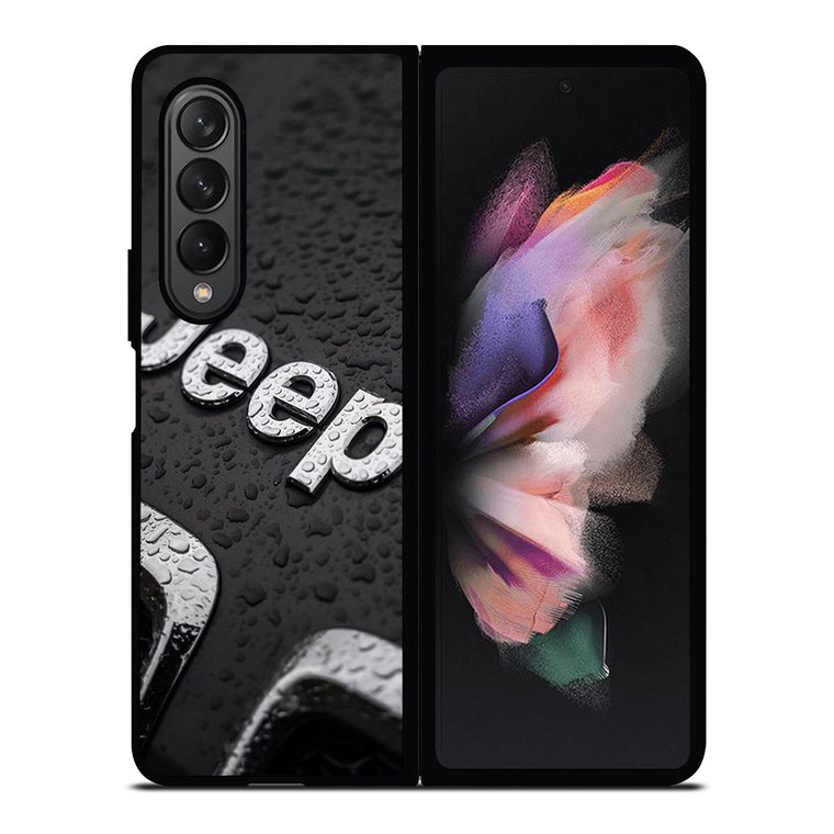 JEEP CAR LOGO UNDER RAIN Samsung Galaxy Z Fold 3 Case Cover
