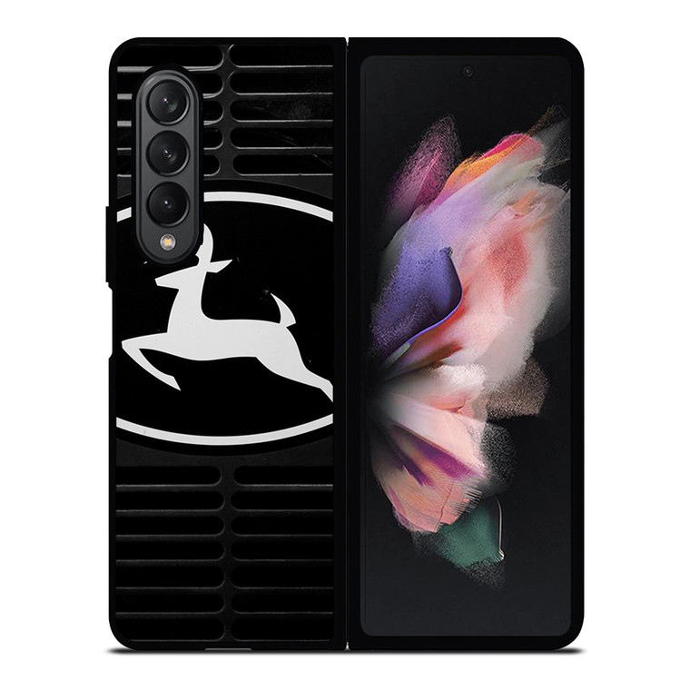 JOHN DEERE TRACTOR LOGO BLACK Samsung Galaxy Z Fold 3 Case Cover
