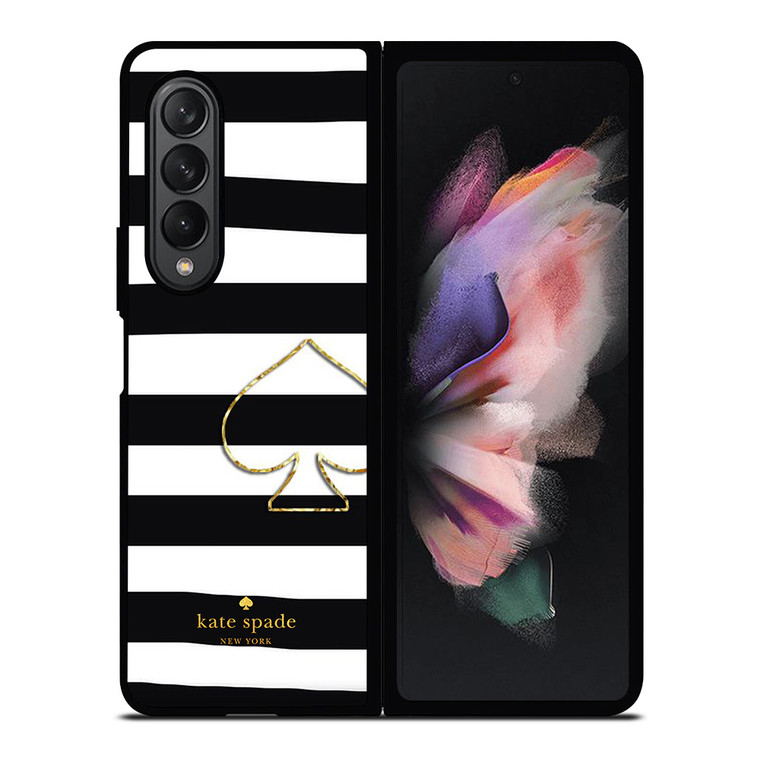 KATE SPADE NEW YORK BLACK STRIPES Samsung Galaxy Z Fold 3 Case Cover