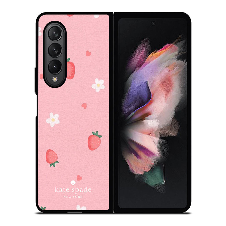 KATE SPADE NEW YORK LOGO STRAWBERRIES Samsung Galaxy Z Fold 3 Case Cover KATE SPADE NEW YORK LOGO STRAWBERRIES Samsung Galaxy Z Fold 3 Case Cover