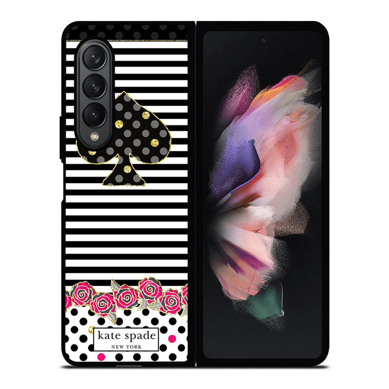 KATE SPADE NEW YORK LOGO STRIPES POLKADOTS Samsung Galaxy Z Fold 3 Case Cover