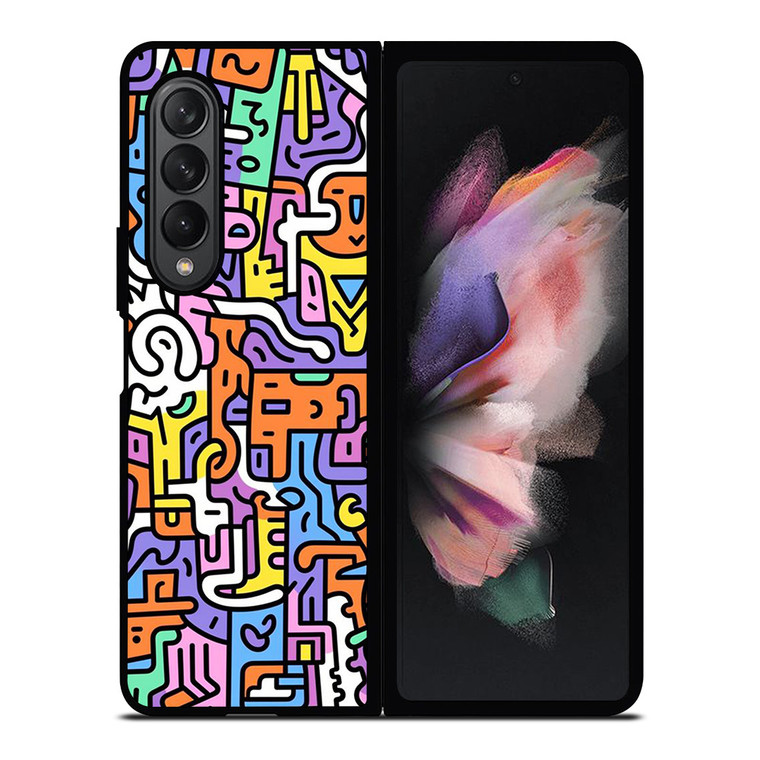 KEITH HARING ART COLORFUL STYLE Samsung Galaxy Z Fold 3 Case Cover