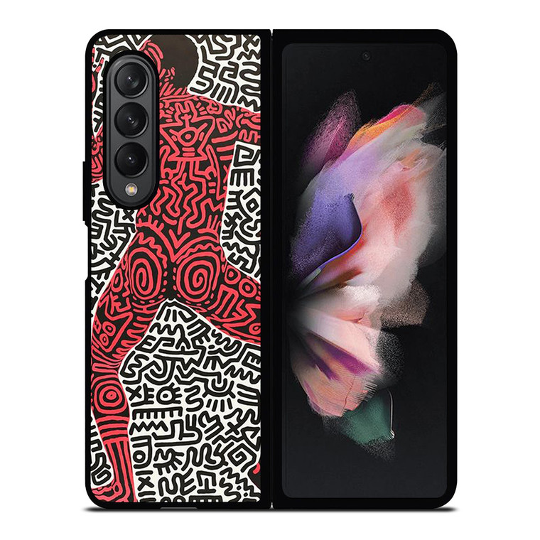 KEITH HARING ART INTO 84 Samsung Galaxy Z Fold 3 Case Cover